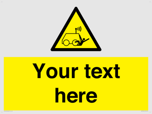 Custom warning run over by operator controlled machine